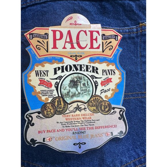 Pace Mens Pioneer Denim Jean Shorts Size 48 Blue Cotton Western Style - Picture 5 of 9